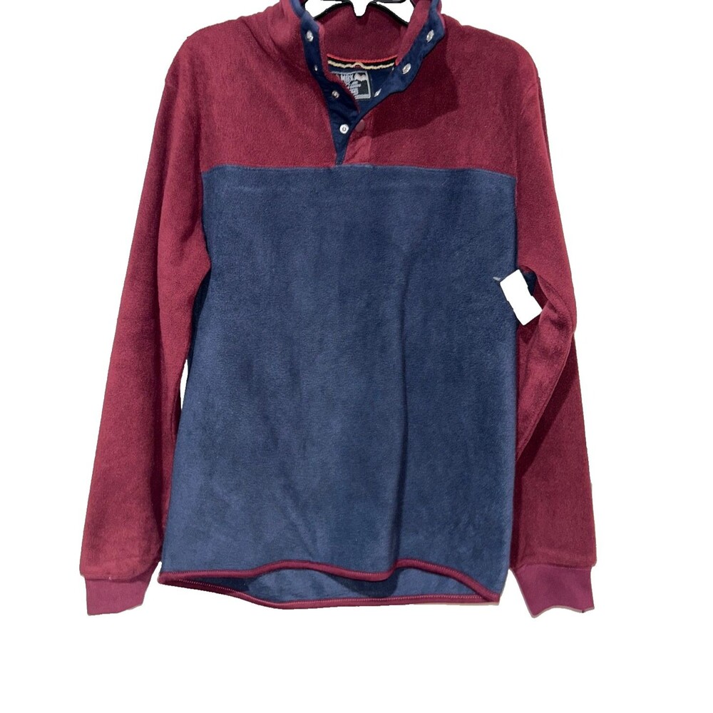 MBX Men’s NWT Quarter Button Colorblock Polar Fleece Sweatshirt size M